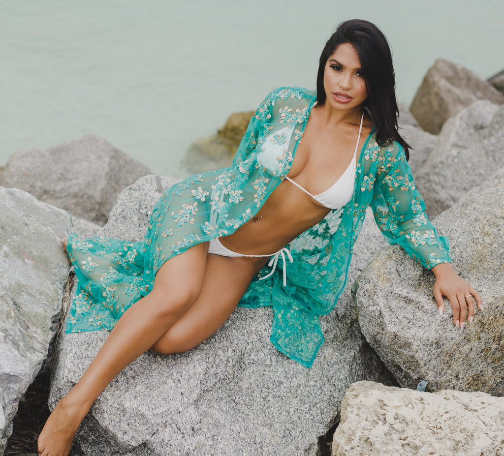 Turquoise Cover-Up Dress