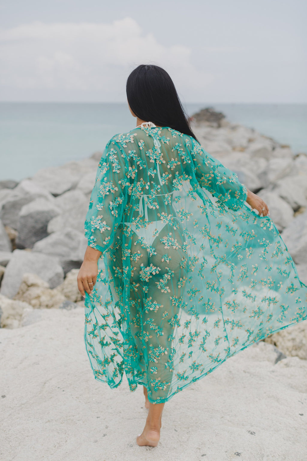 Turquoise Cover-Up Dress