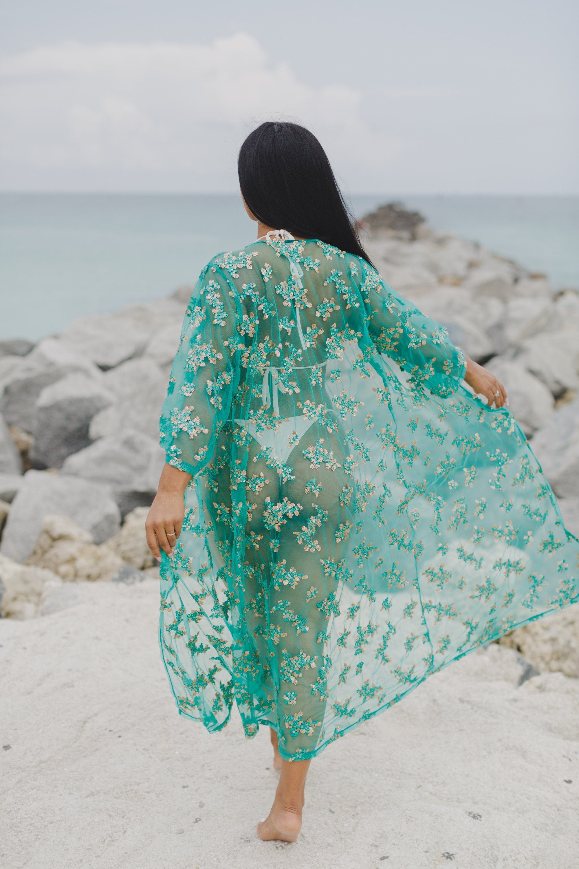 Turquoise Cover-Up Dress