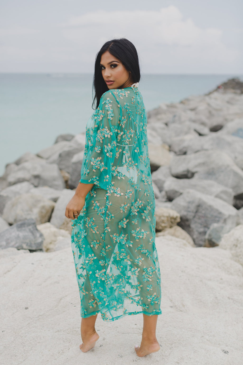 Turquoise Cover-Up Dress